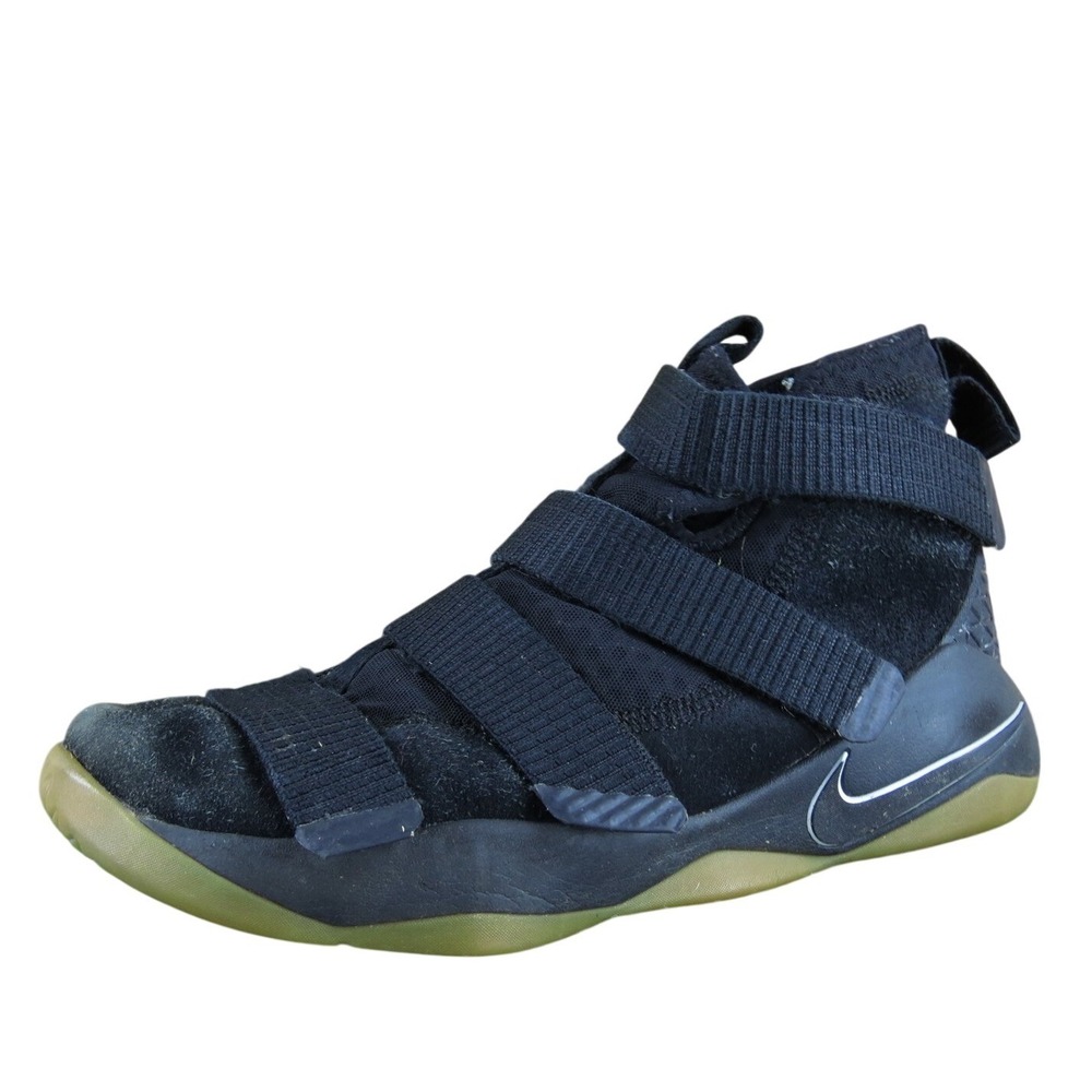 Nike Sneaker Lebron Zoom Soldier 11 Boys Y‎ 4.5 Athletic Black Leather